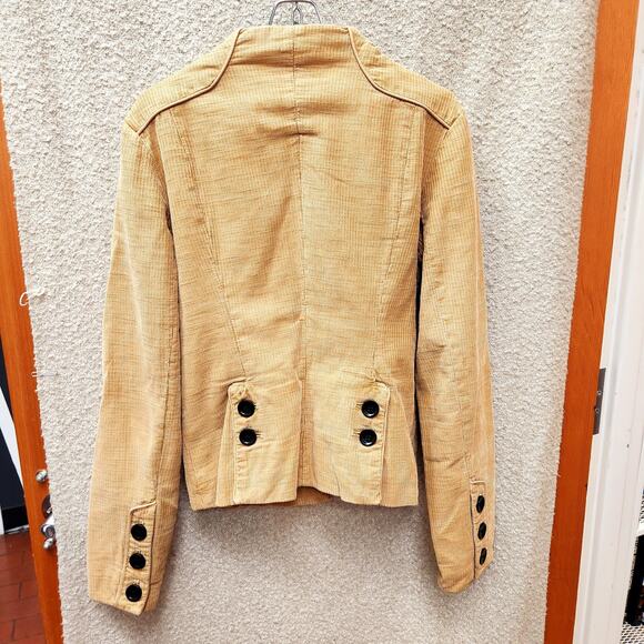 Citizens Of Humanity Tan Corduroy Millitary Mid-Length Jacket Women's Sz 8 - Picture 3 of 10